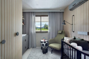 Cortina pregas quarto infatil