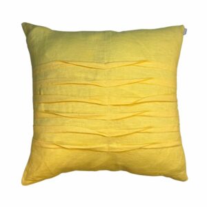 Almofada Cambraia de Linho Nervura Central Amarelo