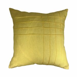 Almofada Cambraia de Linho Nervura Lateral Amarelo
