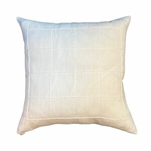 Almofada Cambraia de Linho Nervura Quadriculada Branco